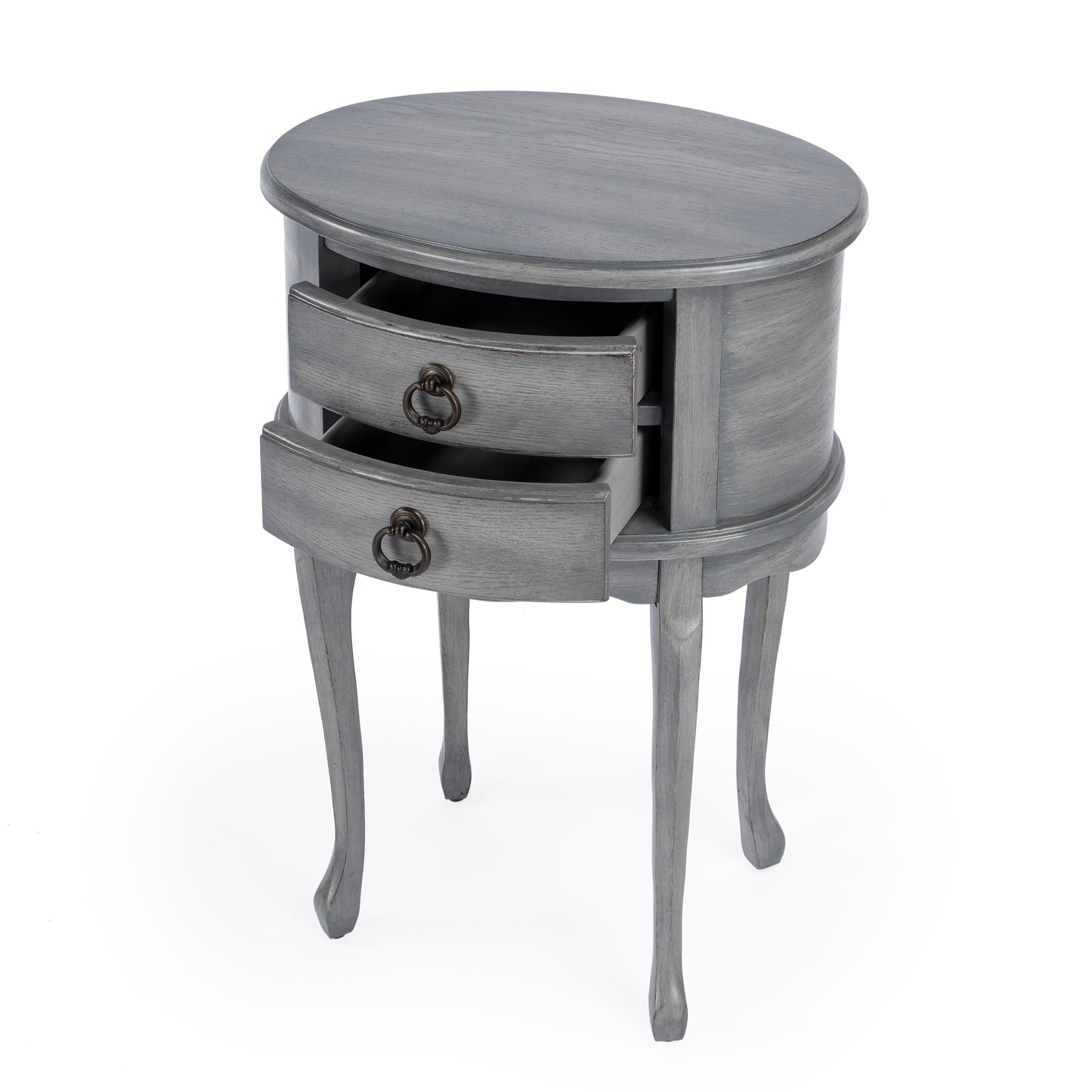 Whitley Oval Side Table in Gray  1589418