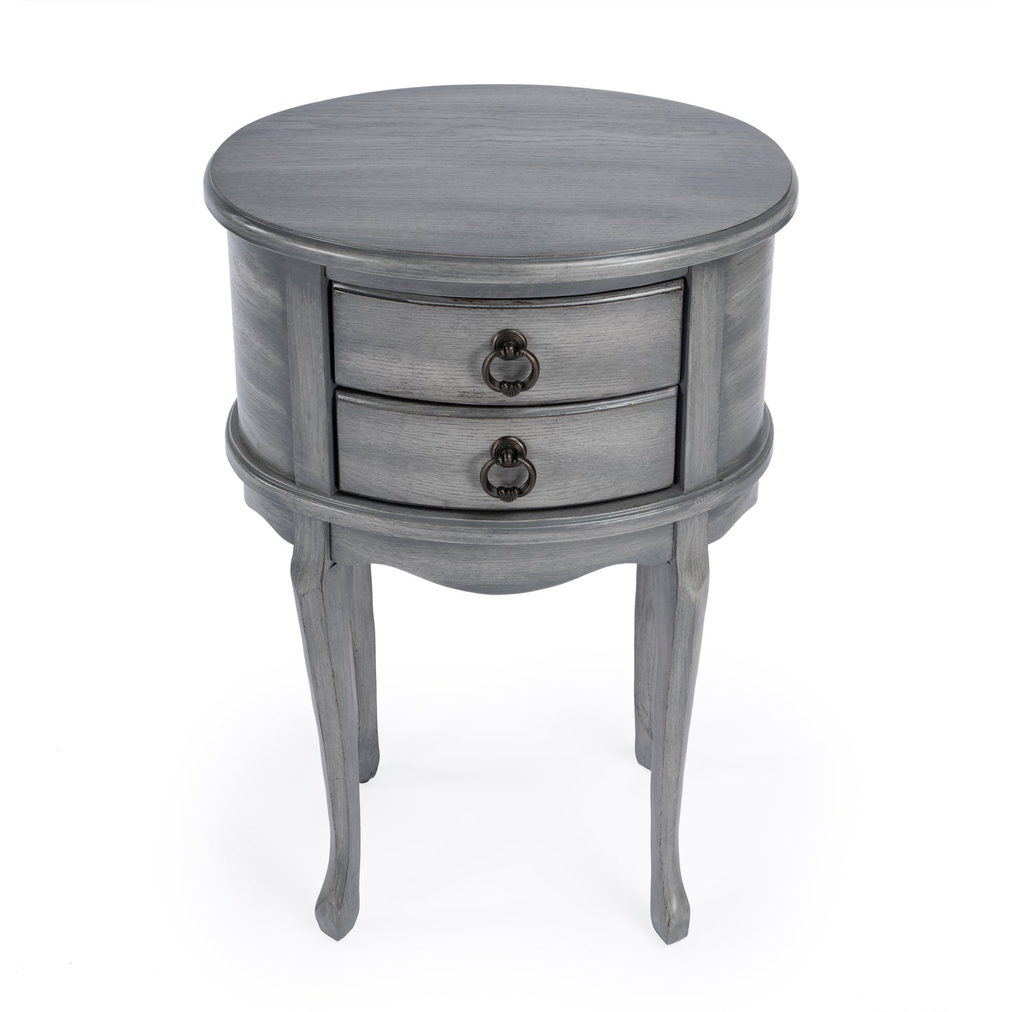 Whitley Oval Side Table in Gray  1589418