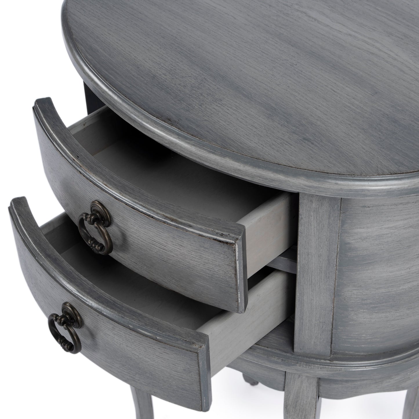 Whitley Oval Side Table in Gray  1589418