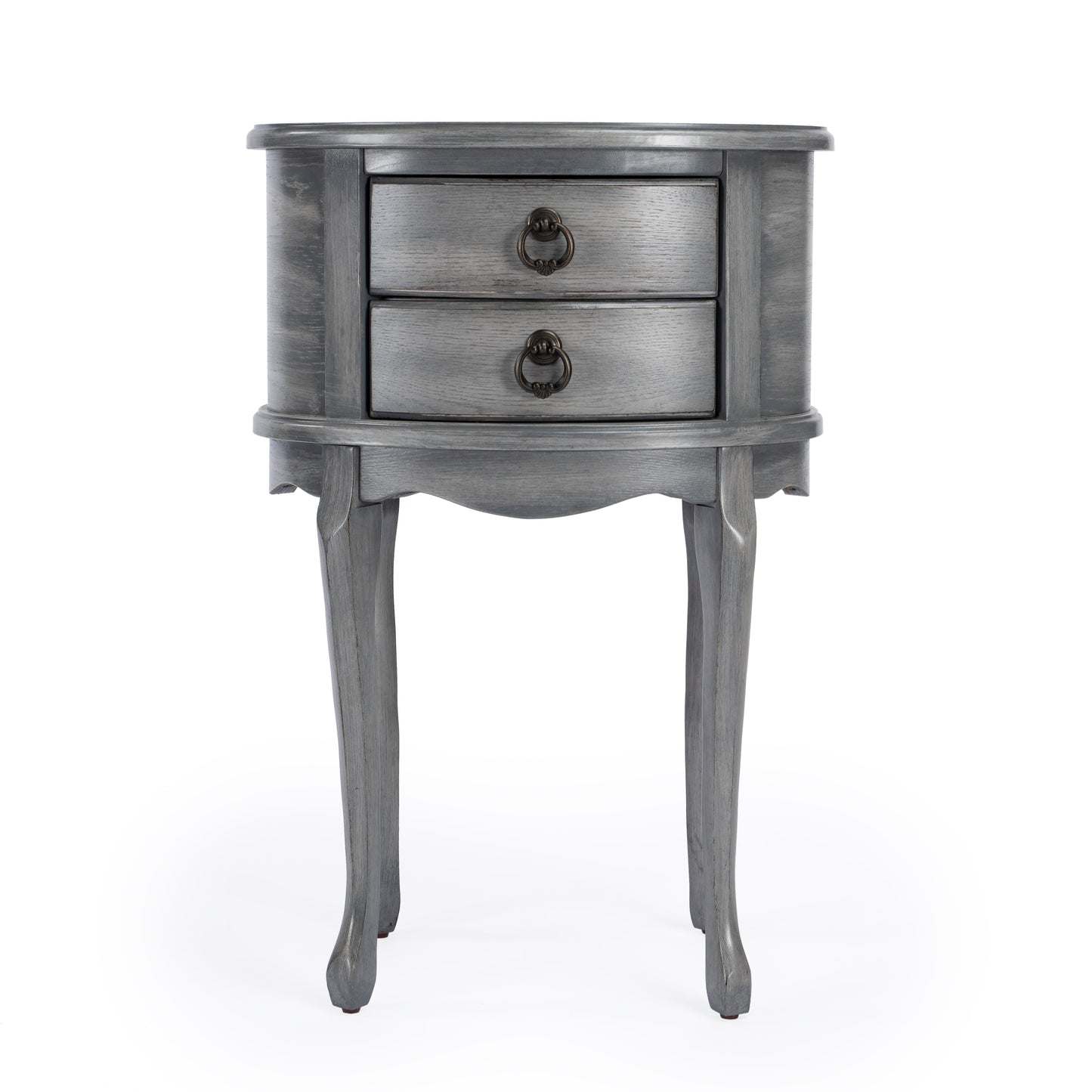 Whitley Oval Side Table in Gray  1589418