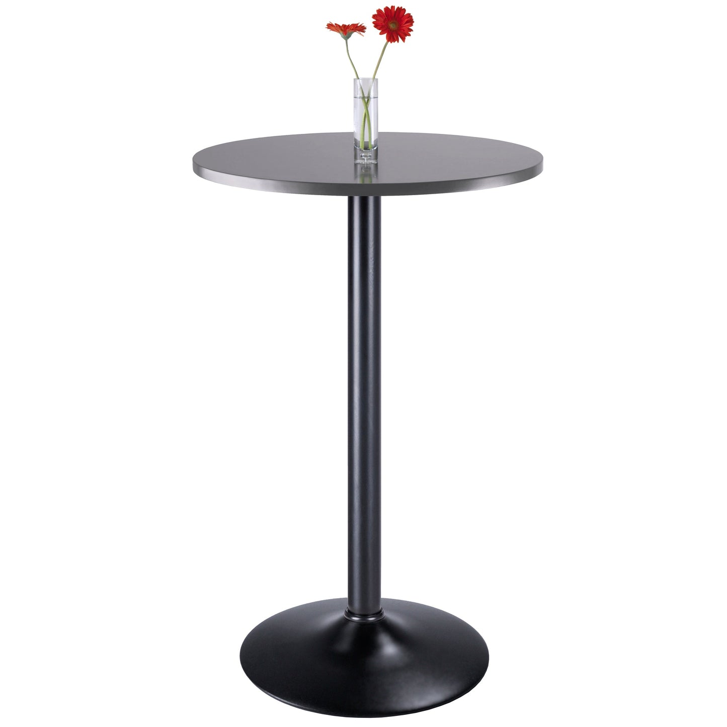 Tarah Pub Table, Black and Slate Gray