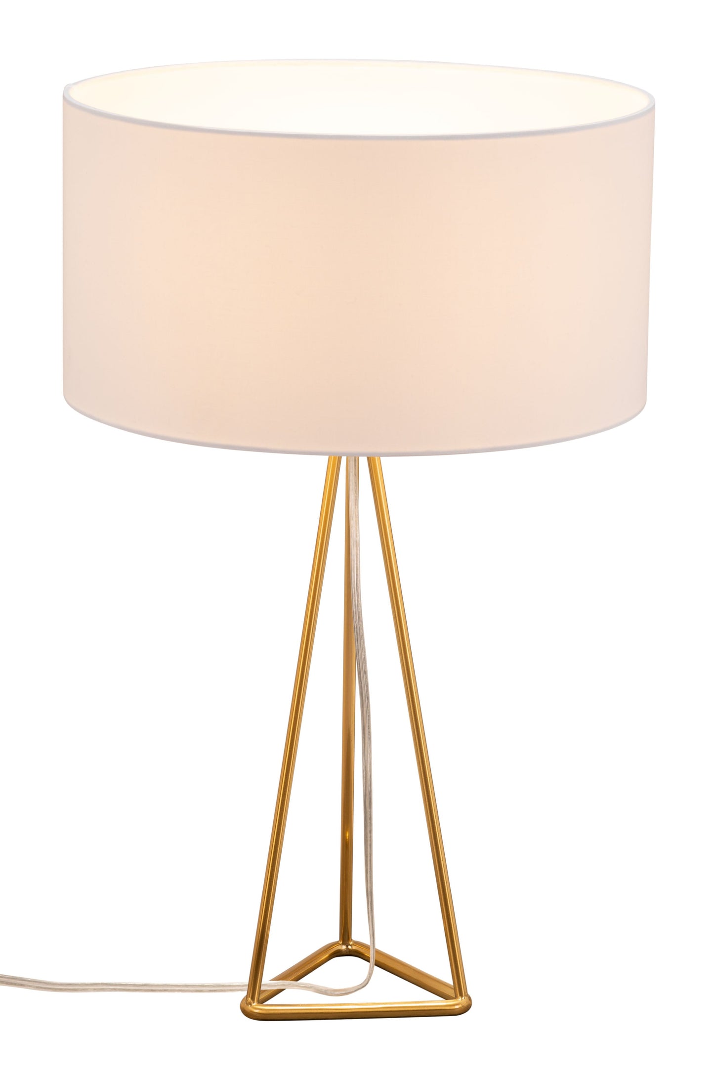 Sascha Table Lamp White & Brass