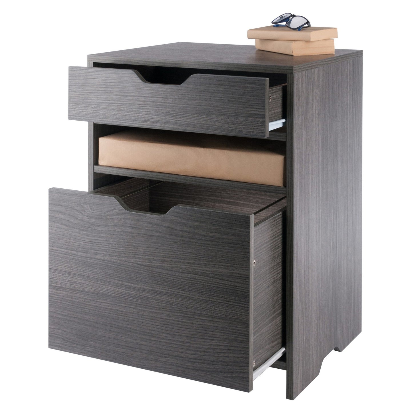 Nova Filing Storage Cabinet, Charcoal