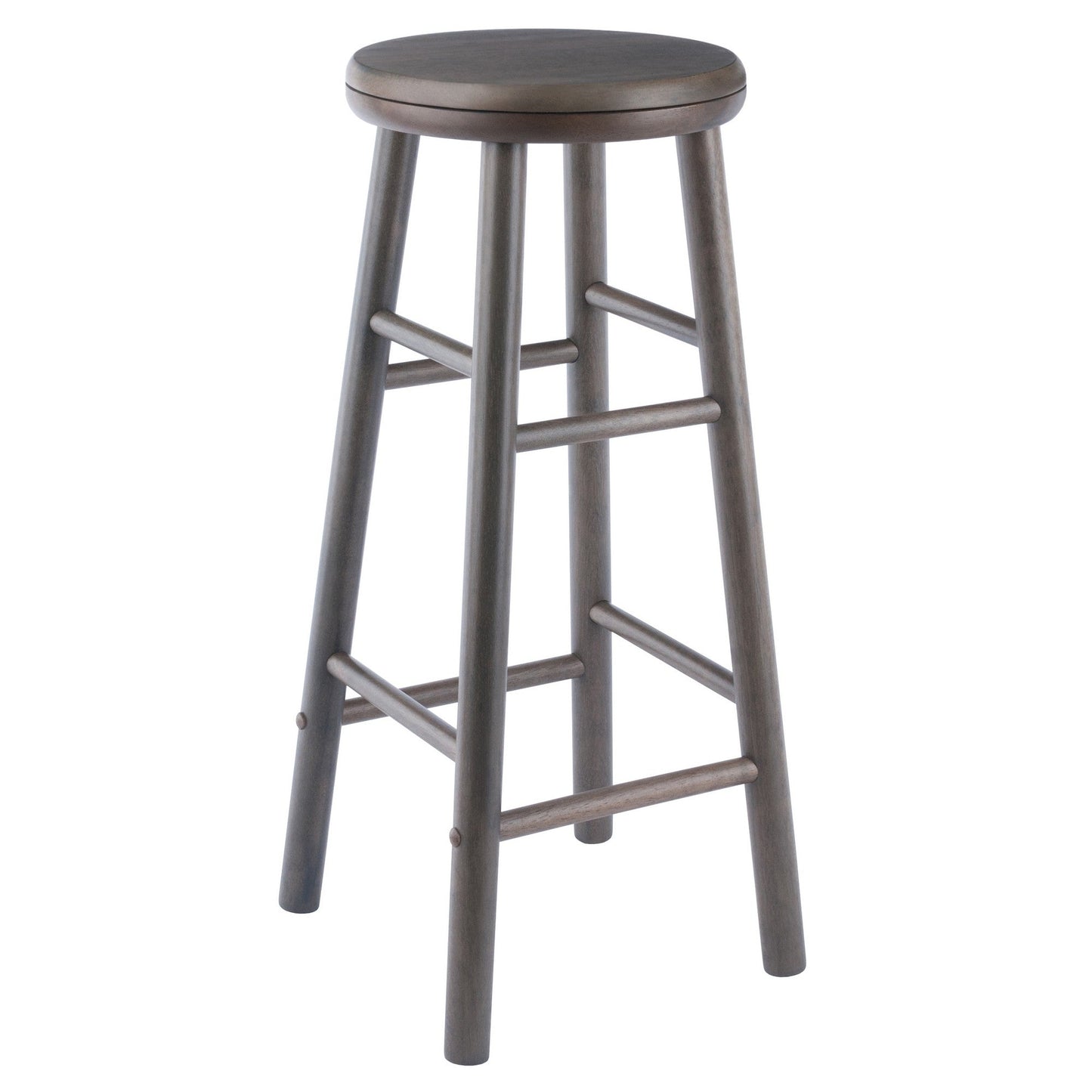 Shelby 2-Pc Swivel Seat Bar Stool Set, Oyster Gray