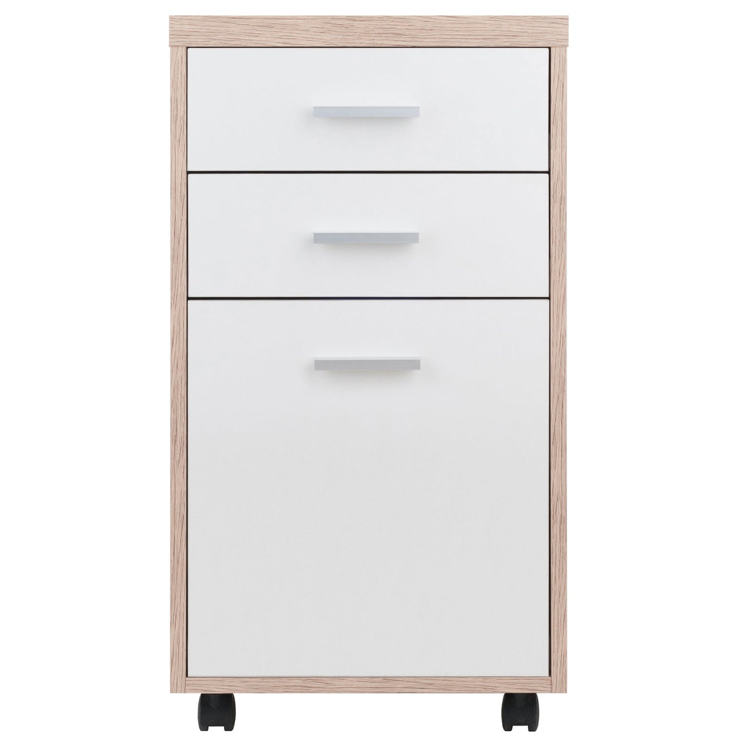 Kenner File Cabinet, 2-Drawer, Reclaimed Wood and White