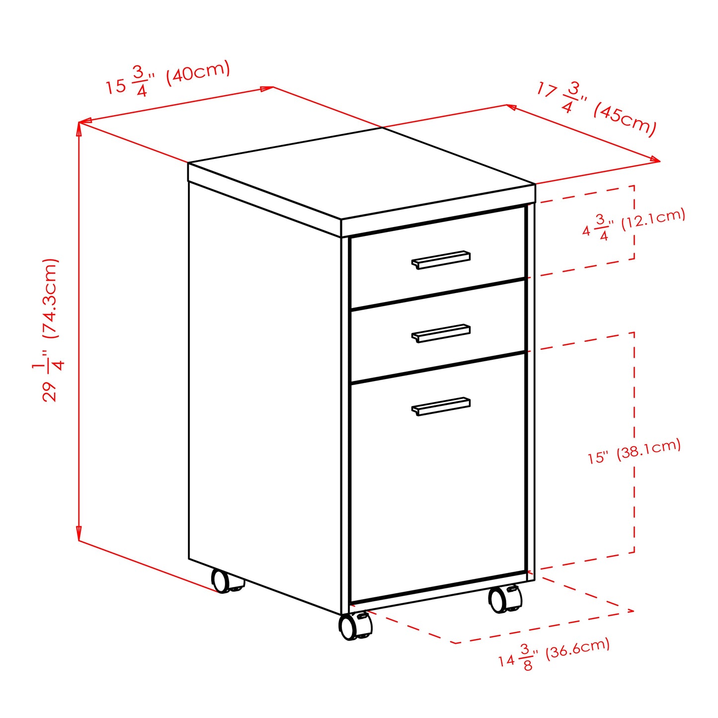 Kenner File Cabinet, 2-Drawer, Reclaimed Wood and White