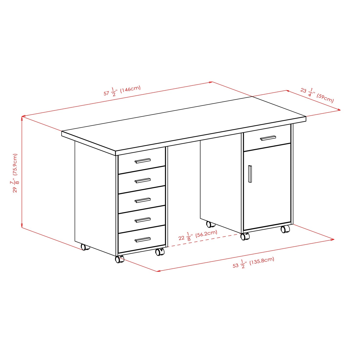 Kenner Storage Cabinet, 1-Drawer, Reclaimed Wood and White A