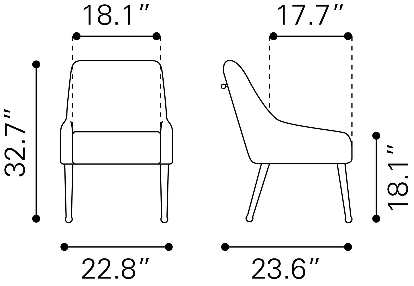 Maxine Dining Chair Green & Gold