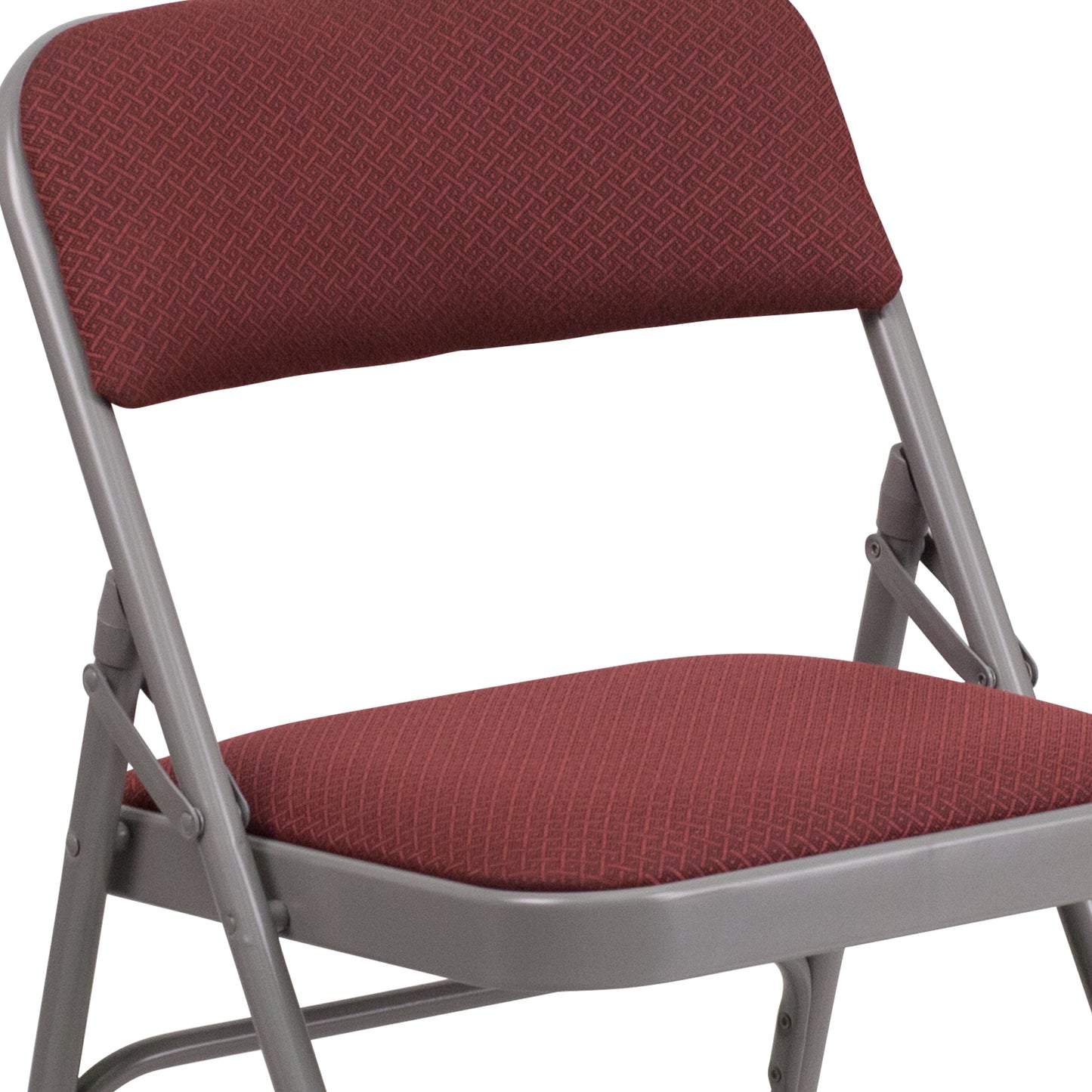 Burgundy Fabric Metal Chair 2-AW-MC309AF-BG-GG