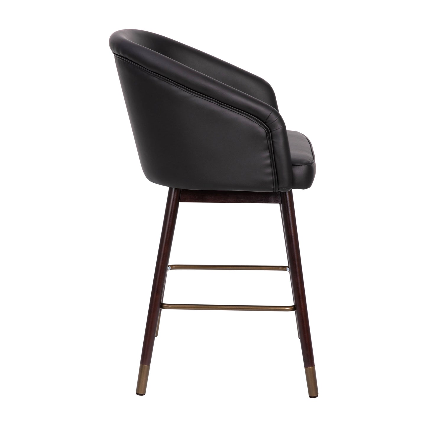 2PK Black Leather 26" Barstool 2-AY-1928-26-BK-GG