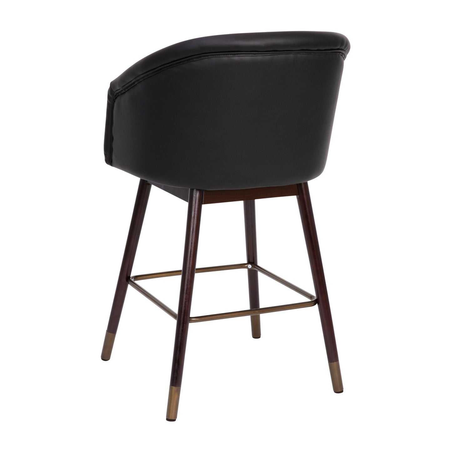 2PK Black Leather 26" Barstool 2-AY-1928-26-BK-GG