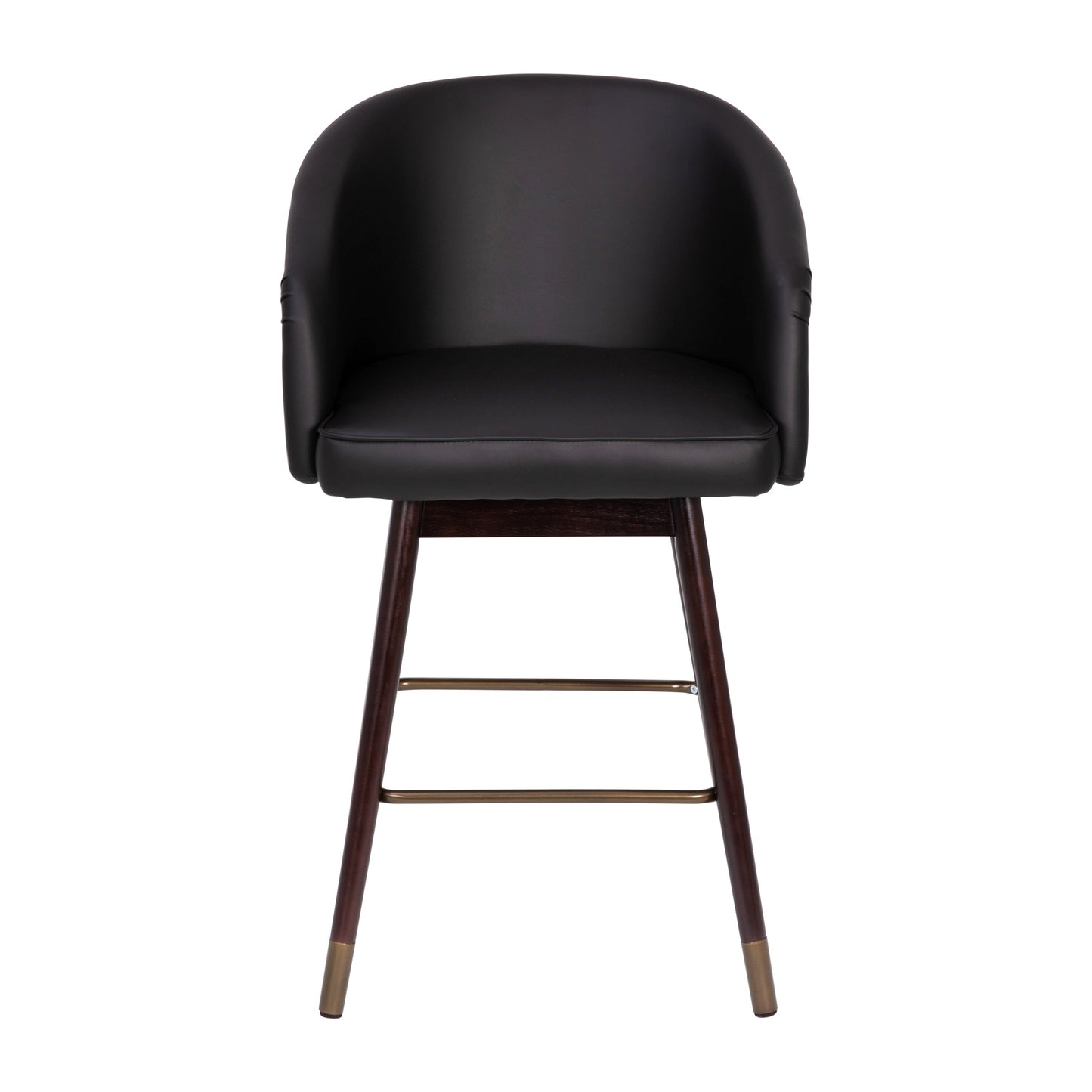 2PK Black Leather 26" Barstool 2-AY-1928-26-BK-GG