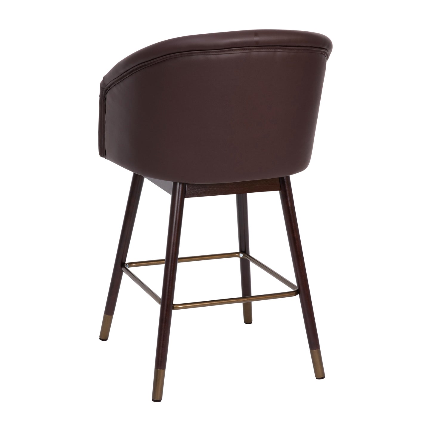 2PK Brown Leather 26" Barstool 2-AY-1928-26-BR-GG