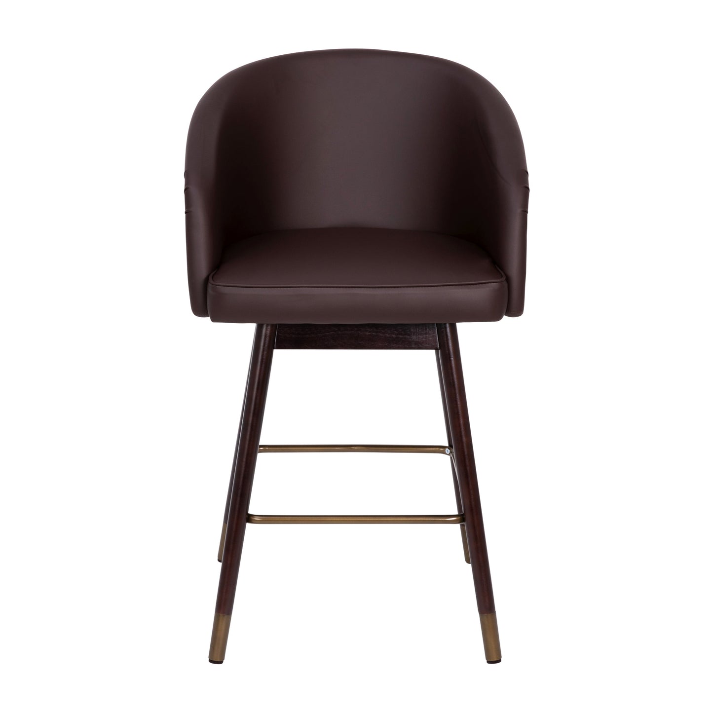 2PK Brown Leather 26" Barstool 2-AY-1928-26-BR-GG