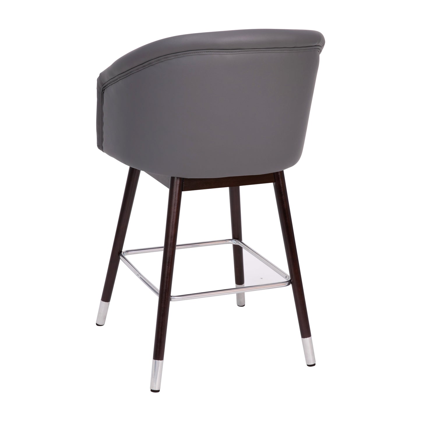 2PK Black Leather 26" Barstool 2-AY-1928-26-GY-GG