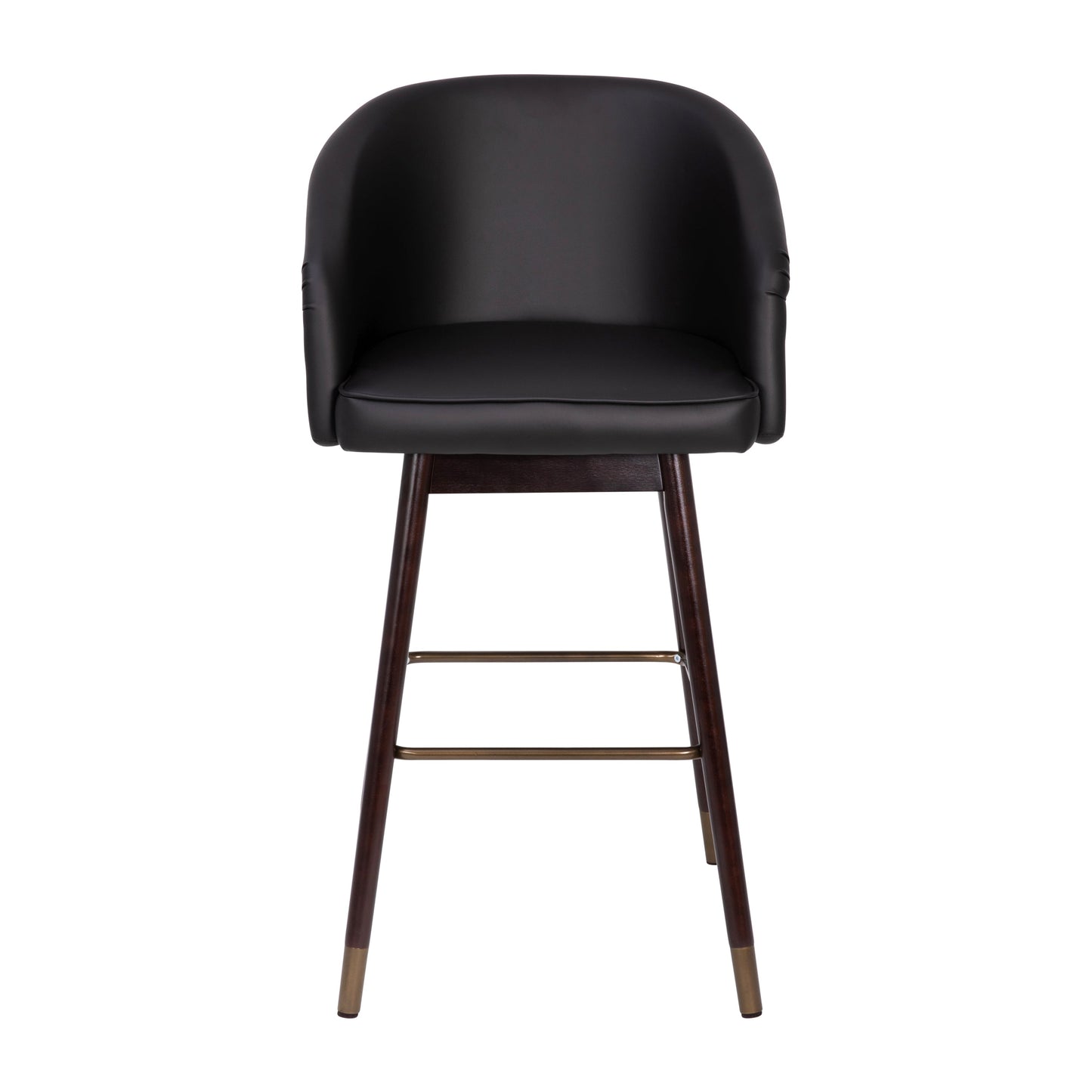 2PK Black LeatherSoft Barstool 2-AY-1928-30-BK-GG