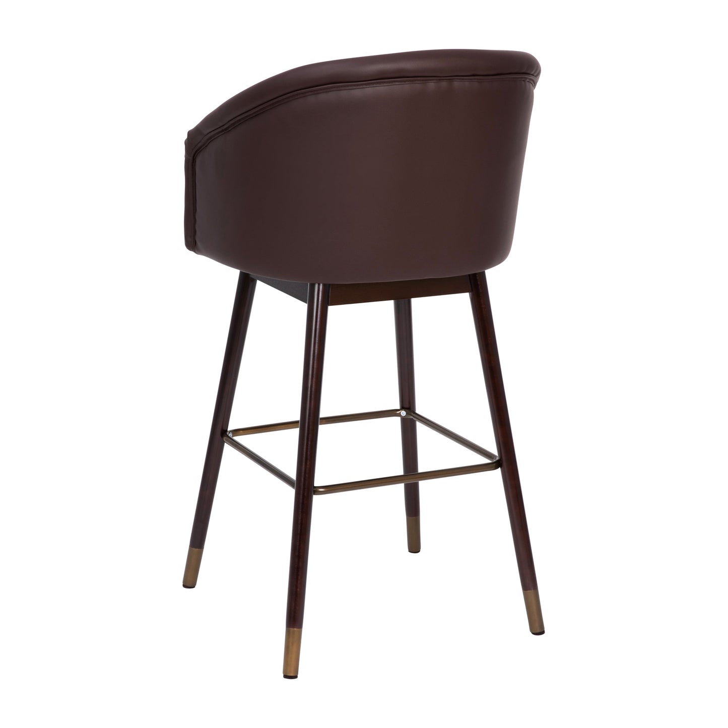 2PK Brown LeatherSoft Barstool 2-AY-1928-30-BR-GG