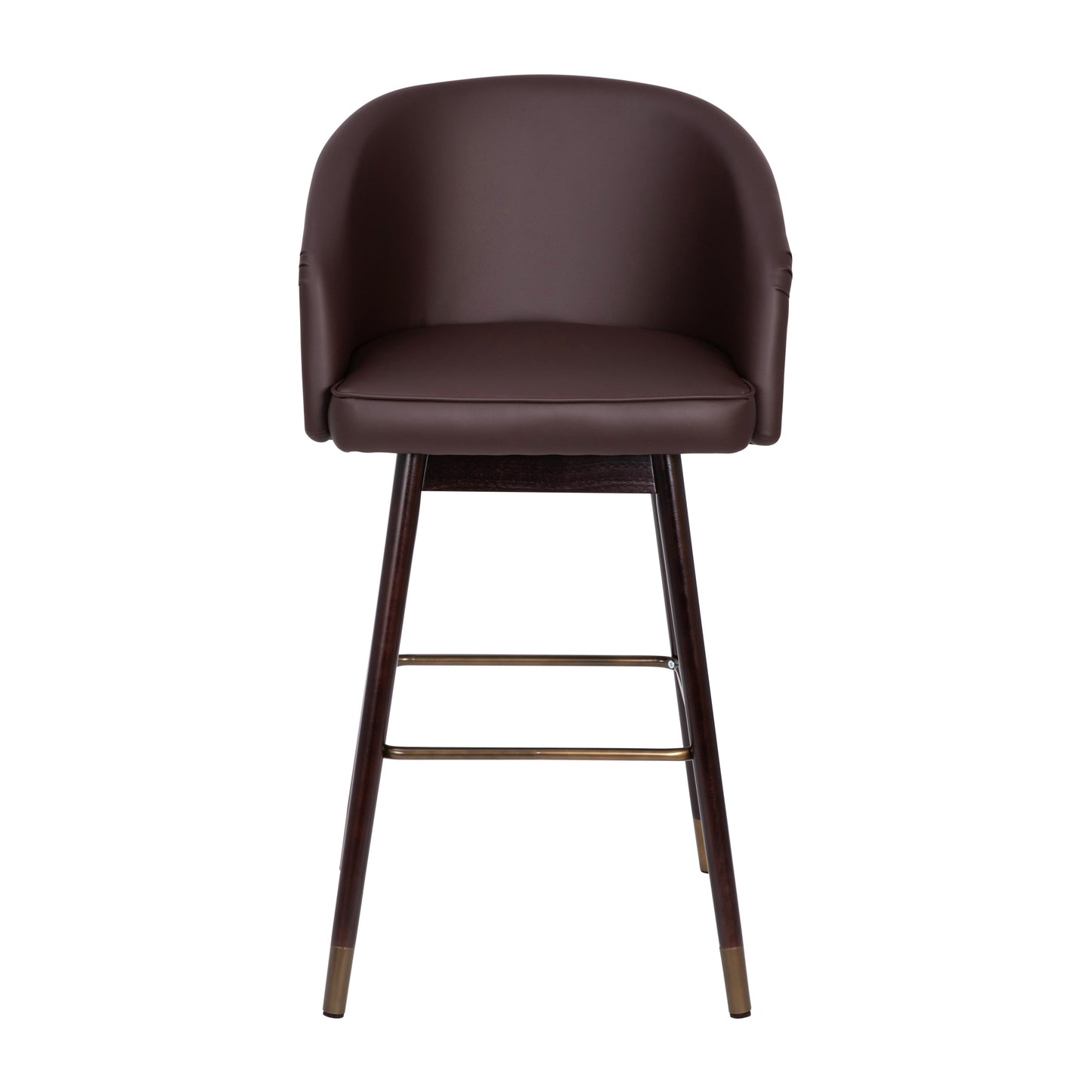 2PK Brown LeatherSoft Barstool 2-AY-1928-30-BR-GG