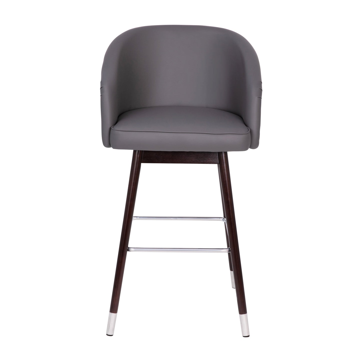 2PK Gray LeatherSoft Barstool 2-AY-1928-30-GY-GG