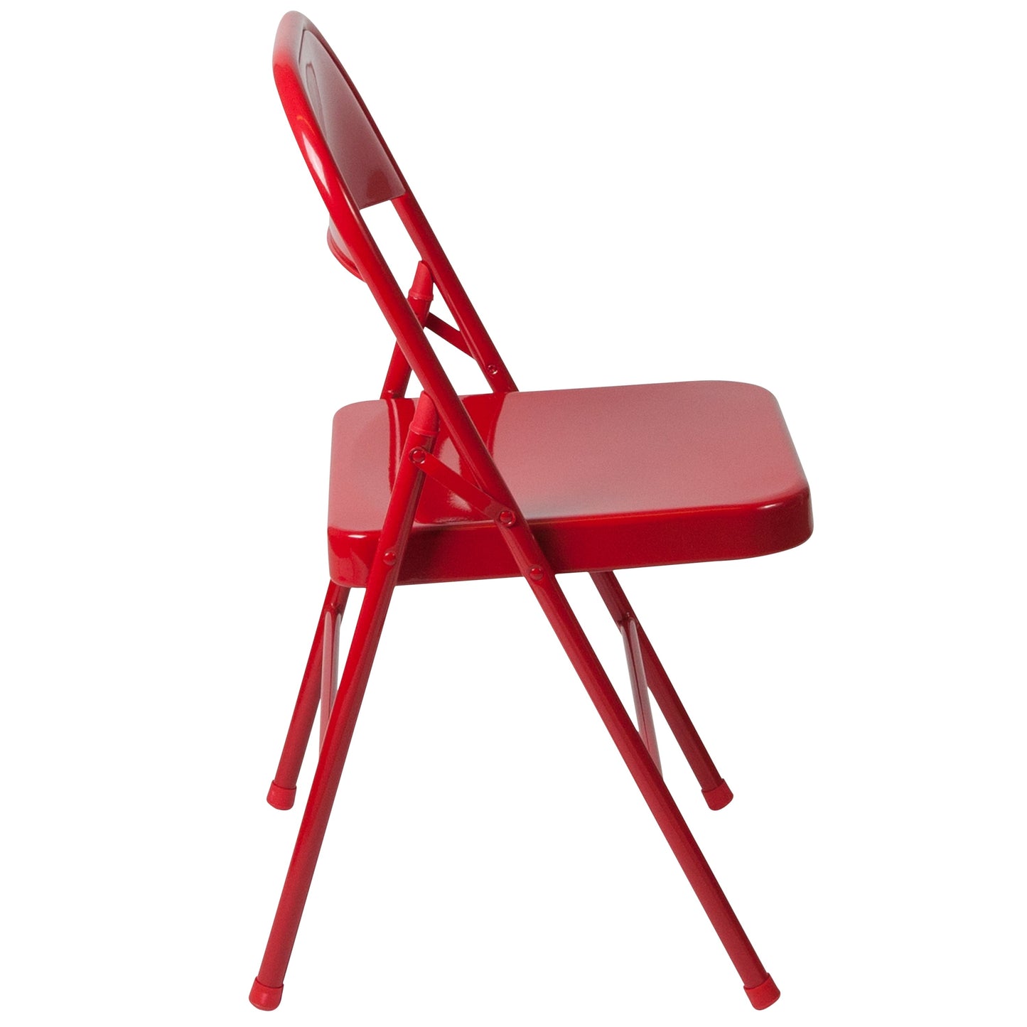 Red Metal Folding Chair 2-BD-F002-RED-GG