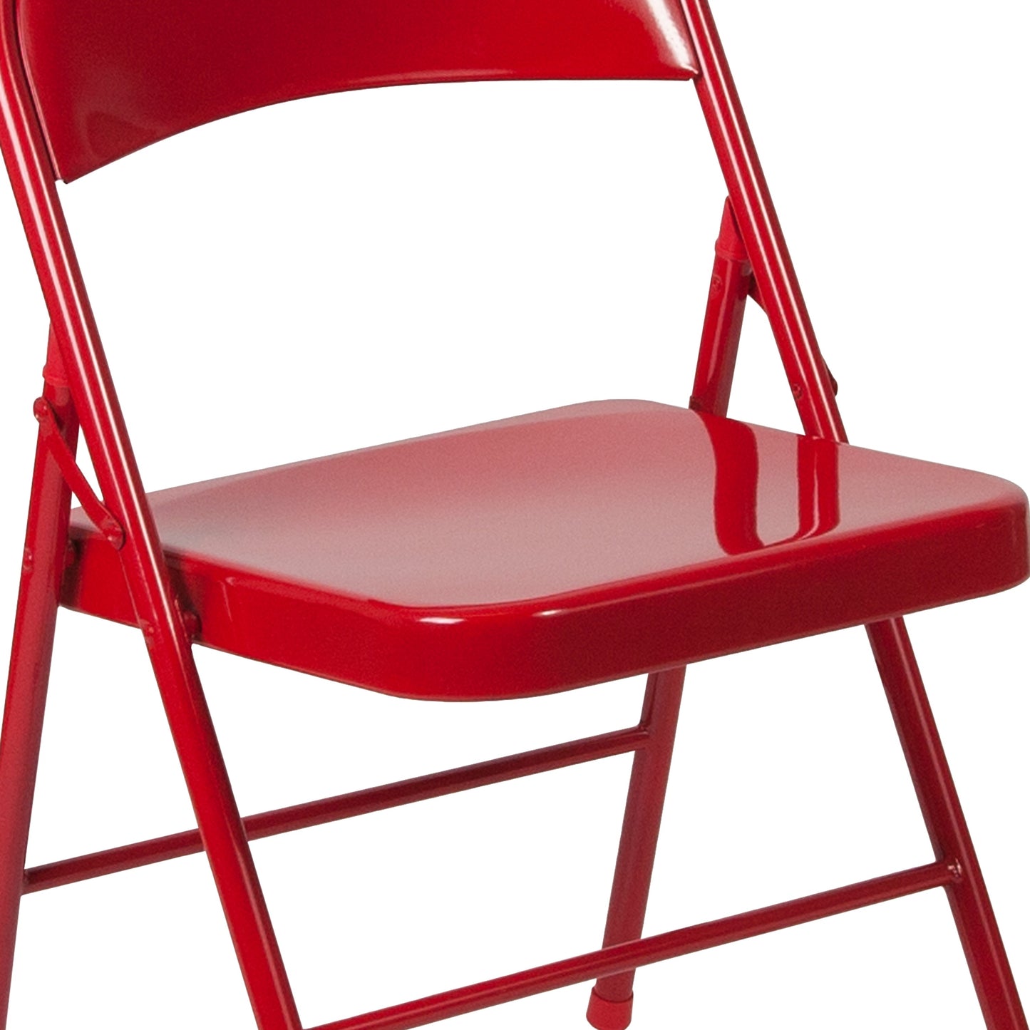 Red Metal Folding Chair 2-BD-F002-RED-GG