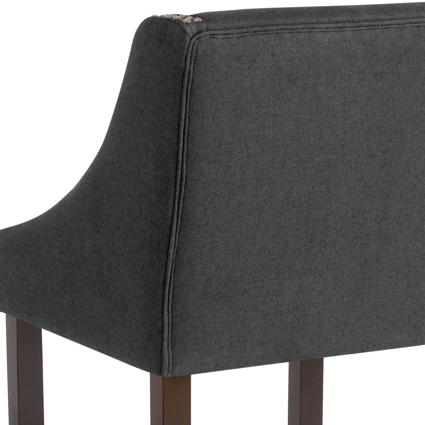 24" Charcoal Fabric Stool 2-CH-182020-24-BK-F-GG