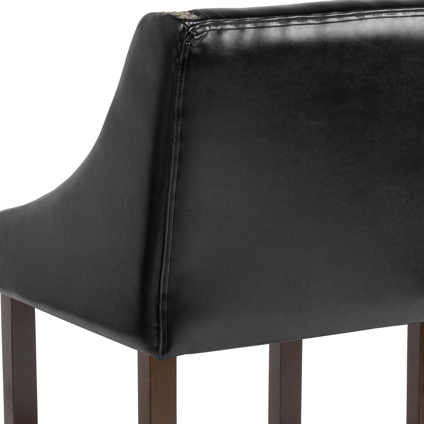 24" Black LeatherSoft Stool 2-CH-182020-24-BK-GG