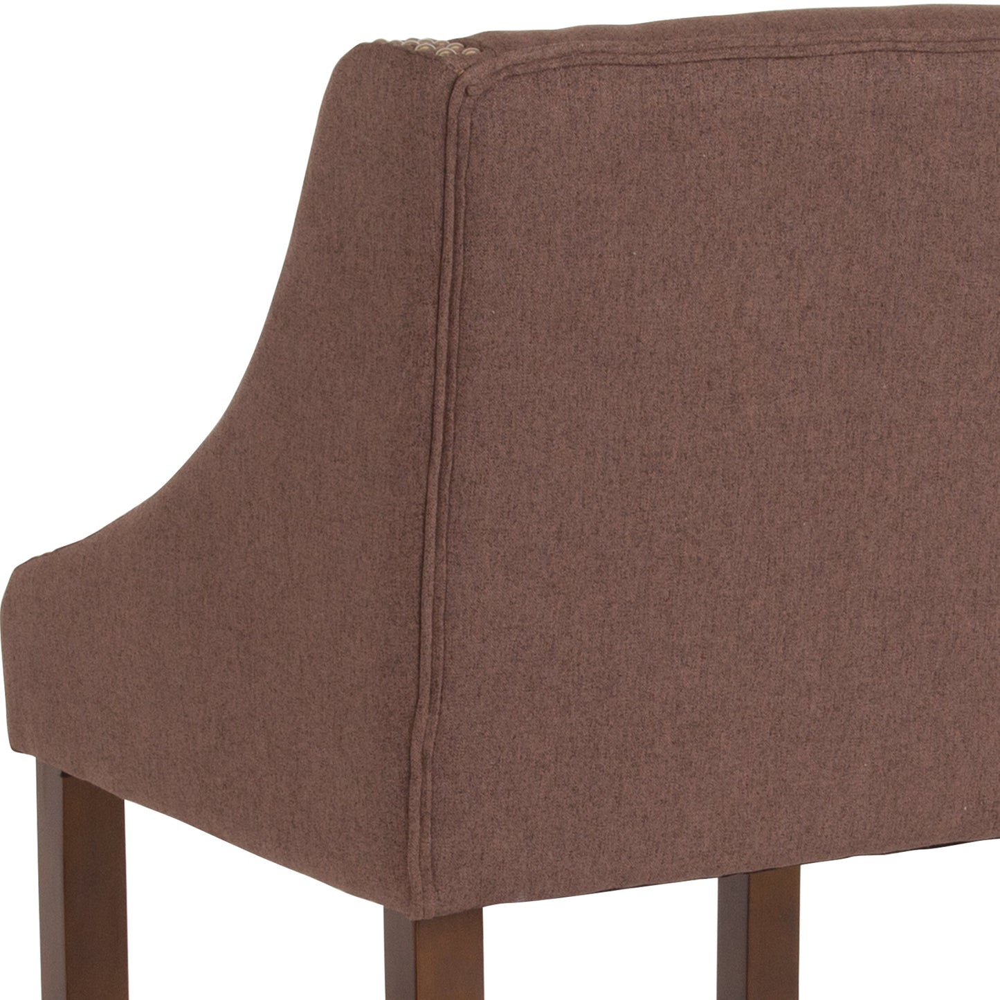 24" Brown Fabric Stool 2-CH-182020-24-BN-F-GG