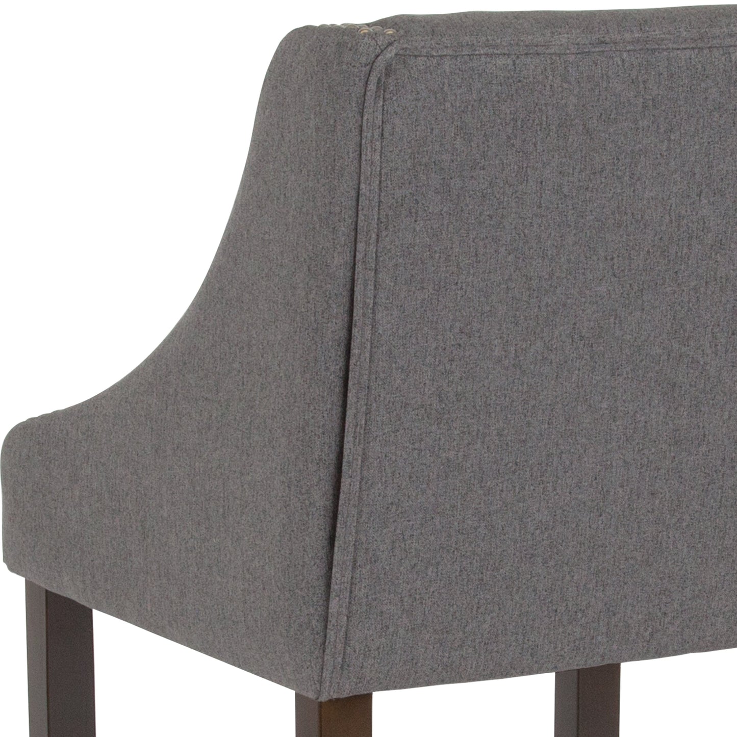 24" Gray Fabric Stool 2-CH-182020-24-DKGY-F-GG