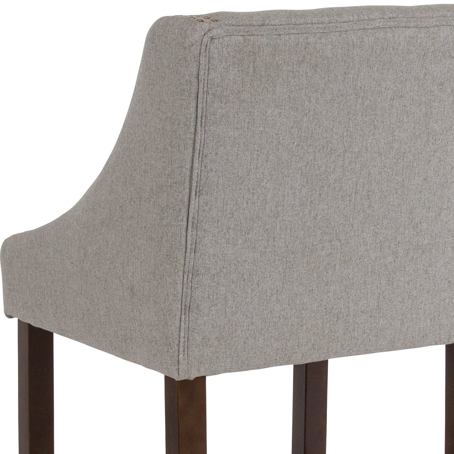 24" Gray Fabric Stool 2-CH-182020-24-LTGY-F-GG