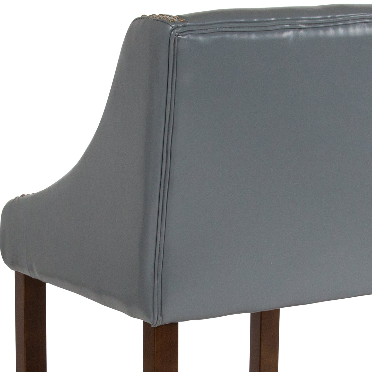 24" Gray LeatherSoft Stool 2-CH-182020-24-LTGY-GG