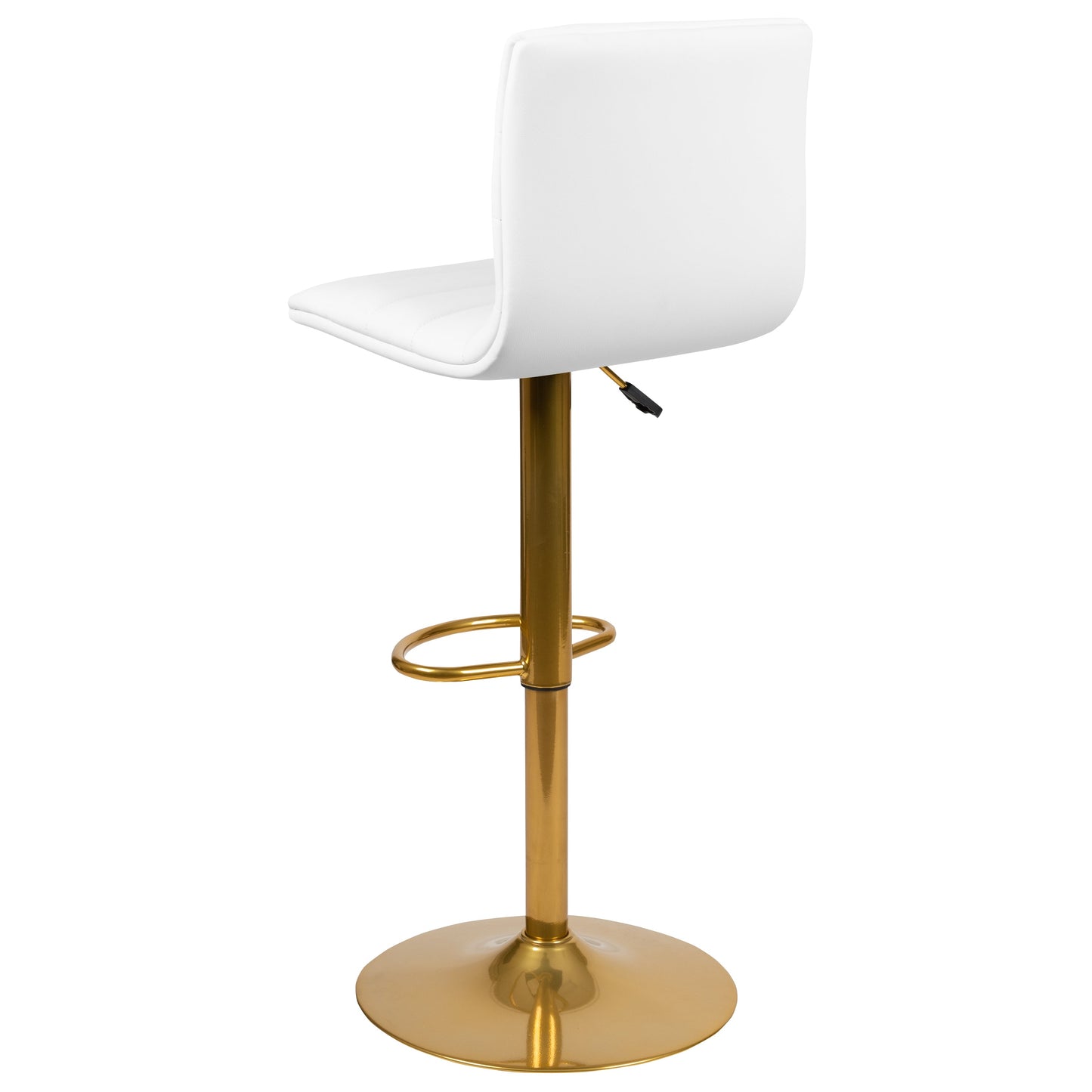 White Vinyl Barstool 2-CH-92023-1-WH-G-GG