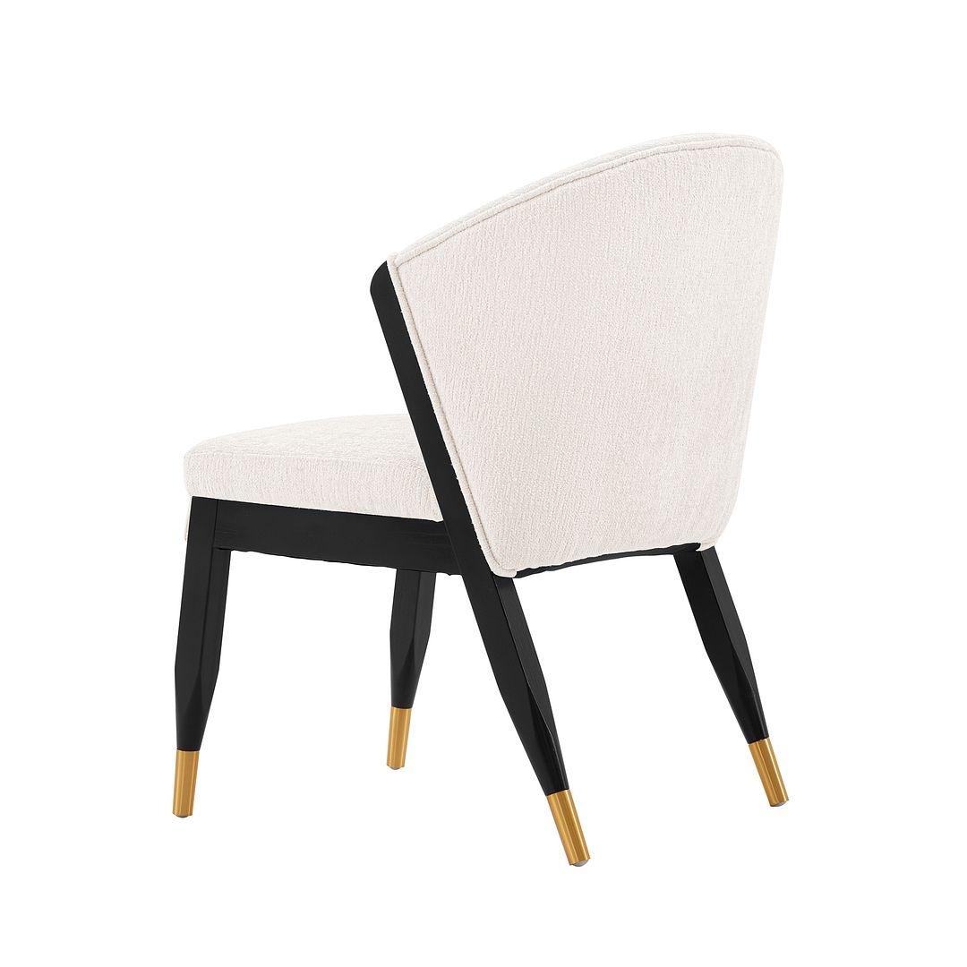 Manhattan Comfort Modern Ola Boucle Dining Chair in Cream- Set of 2