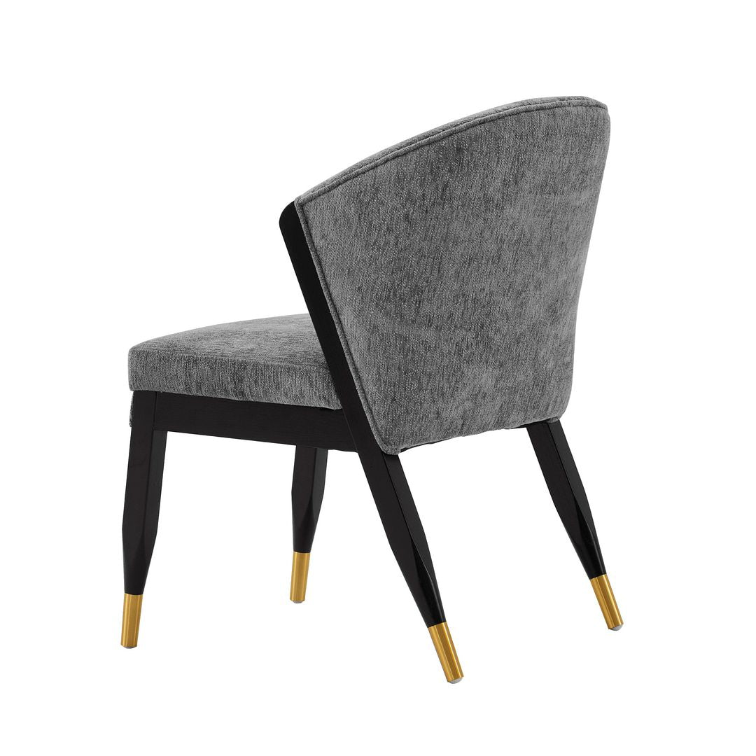 Manhattan Comfort Modern Ola Boucle Dining Chair in Grey- Set of 2