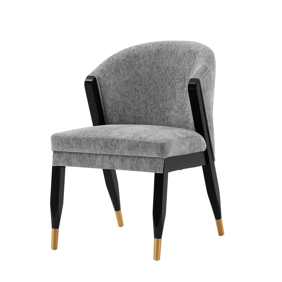 Manhattan Comfort Modern Ola Boucle Dining Chair in Grey- Set of 2