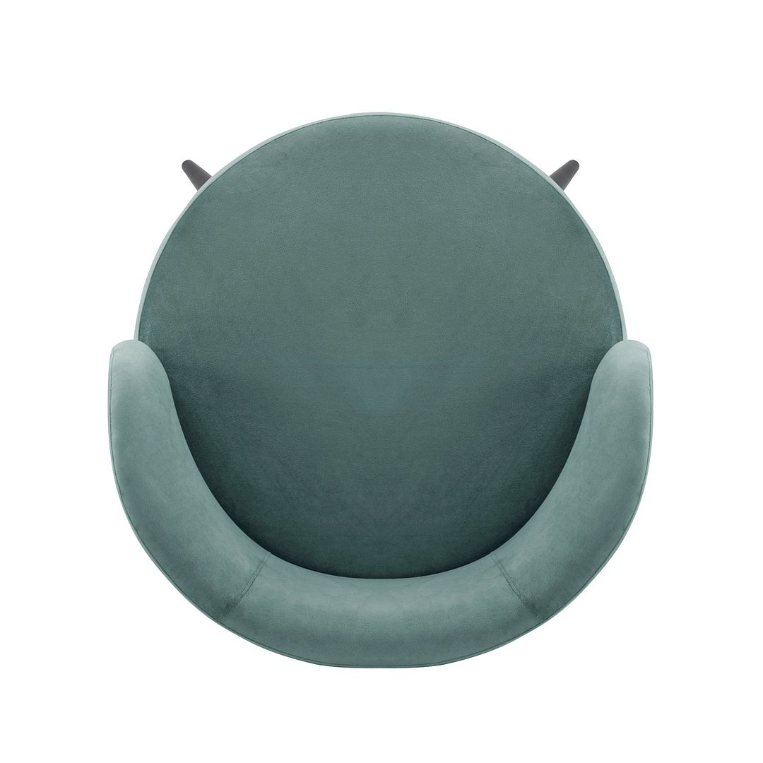 Manhattan Comfort Modern Kaya Pleated Velvet Dining Chair in Mint Green - Set of 2