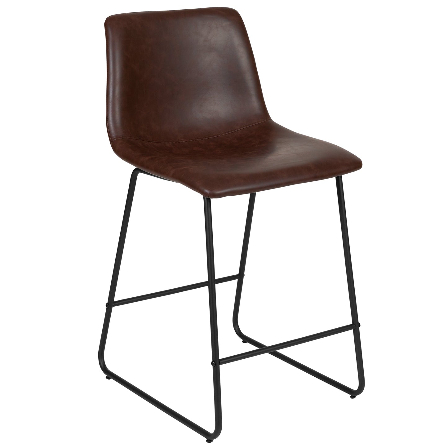 2PK 24" DK Brown Dining Stool 2-ET-ER18345-24-DB-GG