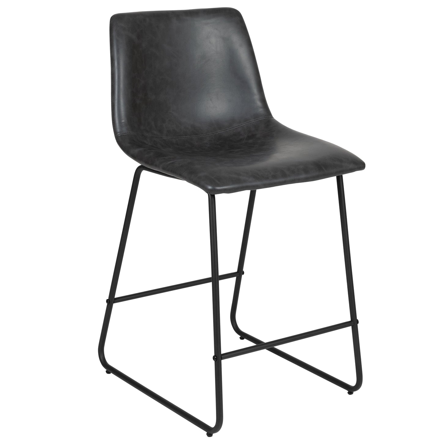 2PK 24" Dark Gray Dining Stool 2-ET-ER18345-24-GY-GG