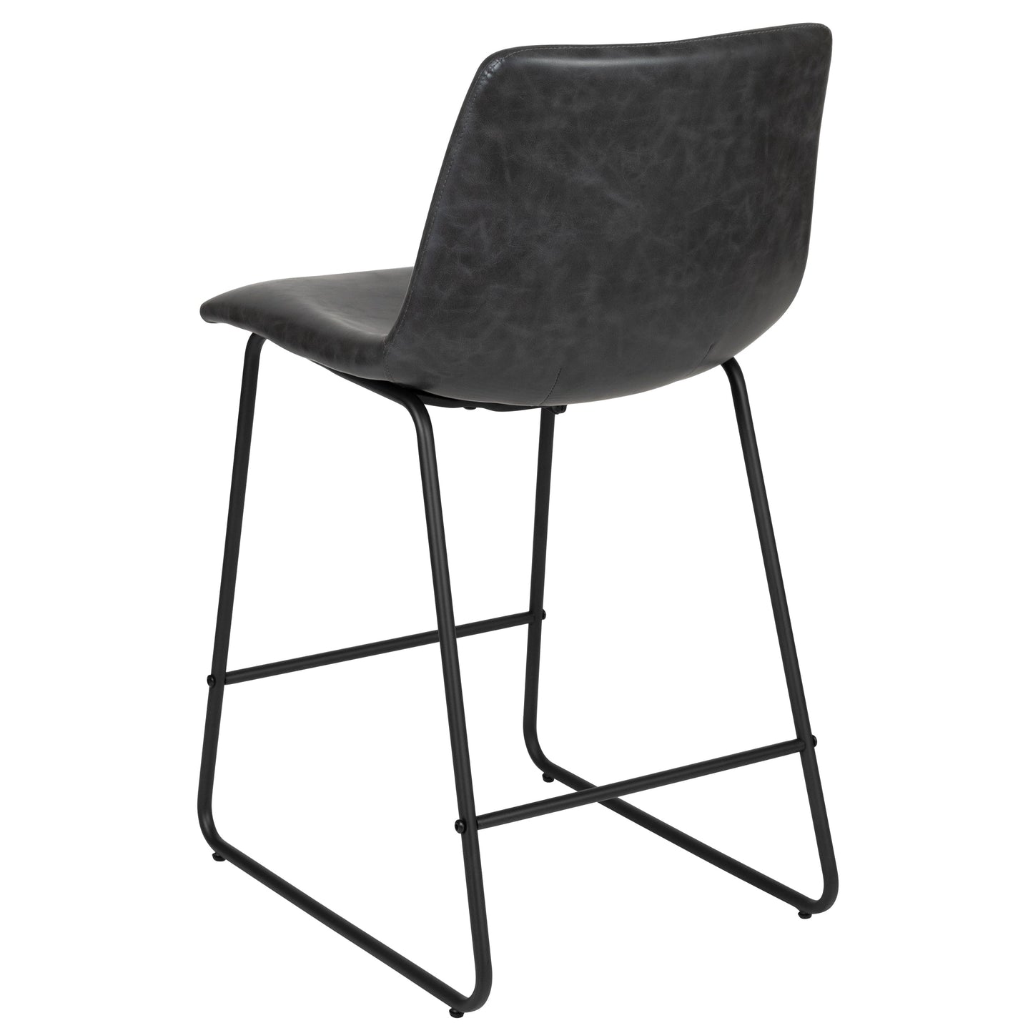 2PK 24" Dark Gray Dining Stool 2-ET-ER18345-24-GY-GG