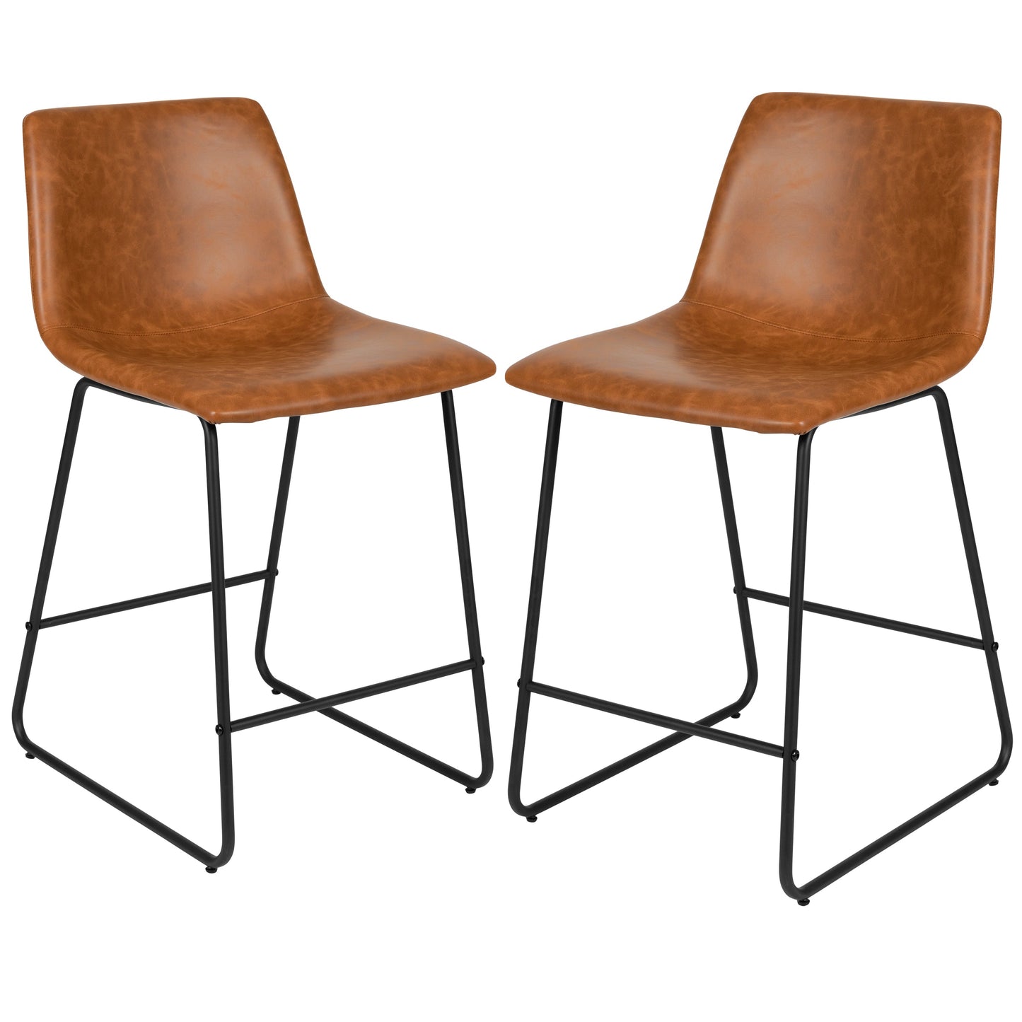 2PK 24" LT Brown Dining Stool 2-ET-ER18345-24-LB-GG