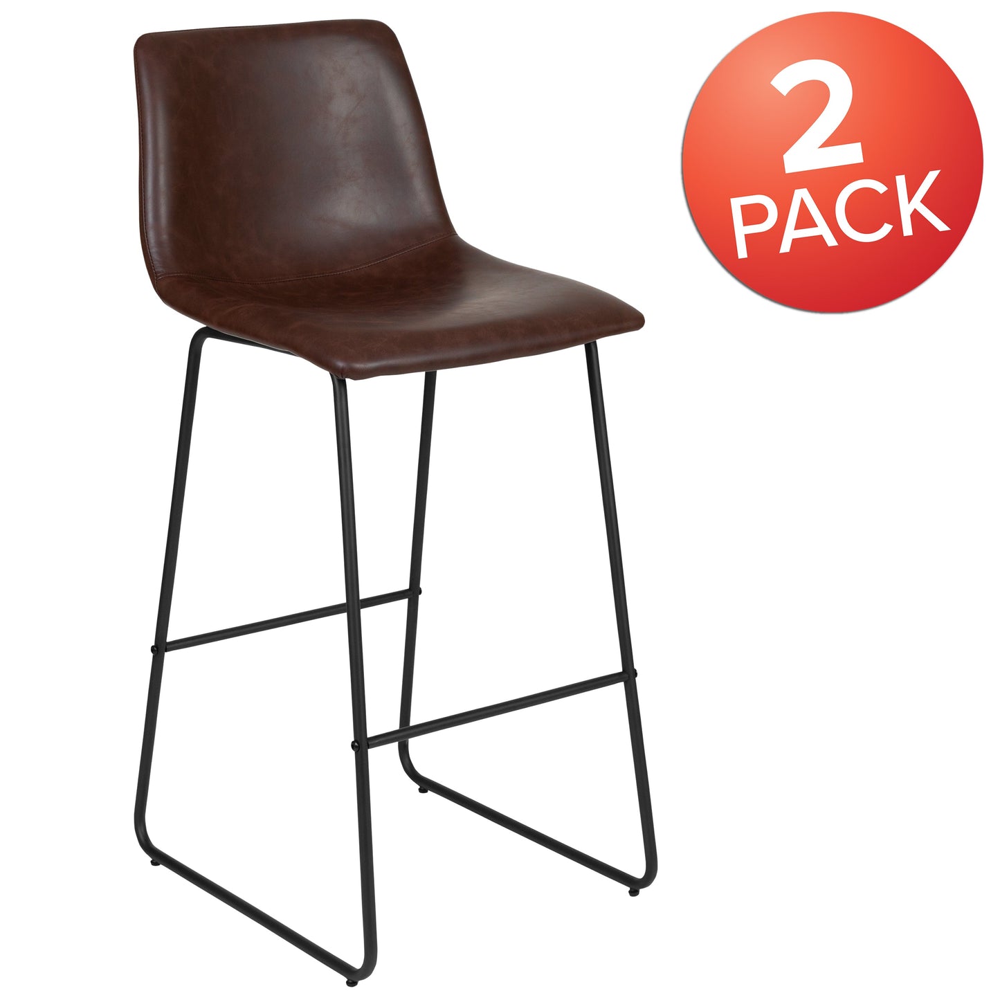 2PK 30" DK Brown Dining Stool 2-ET-ER18345-30-DB-GG