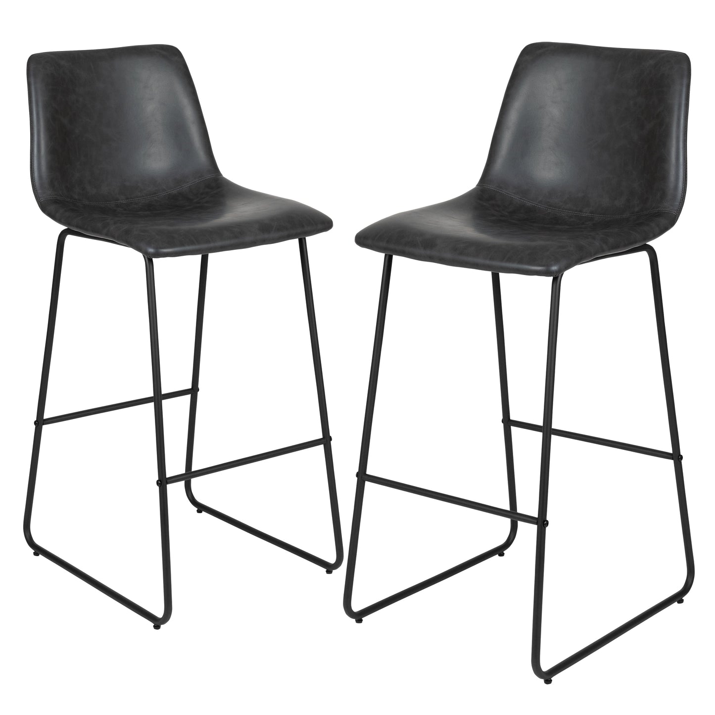 2PK 30" Dark Gray Dining Stool 2-ET-ER18345-30-GY-GG