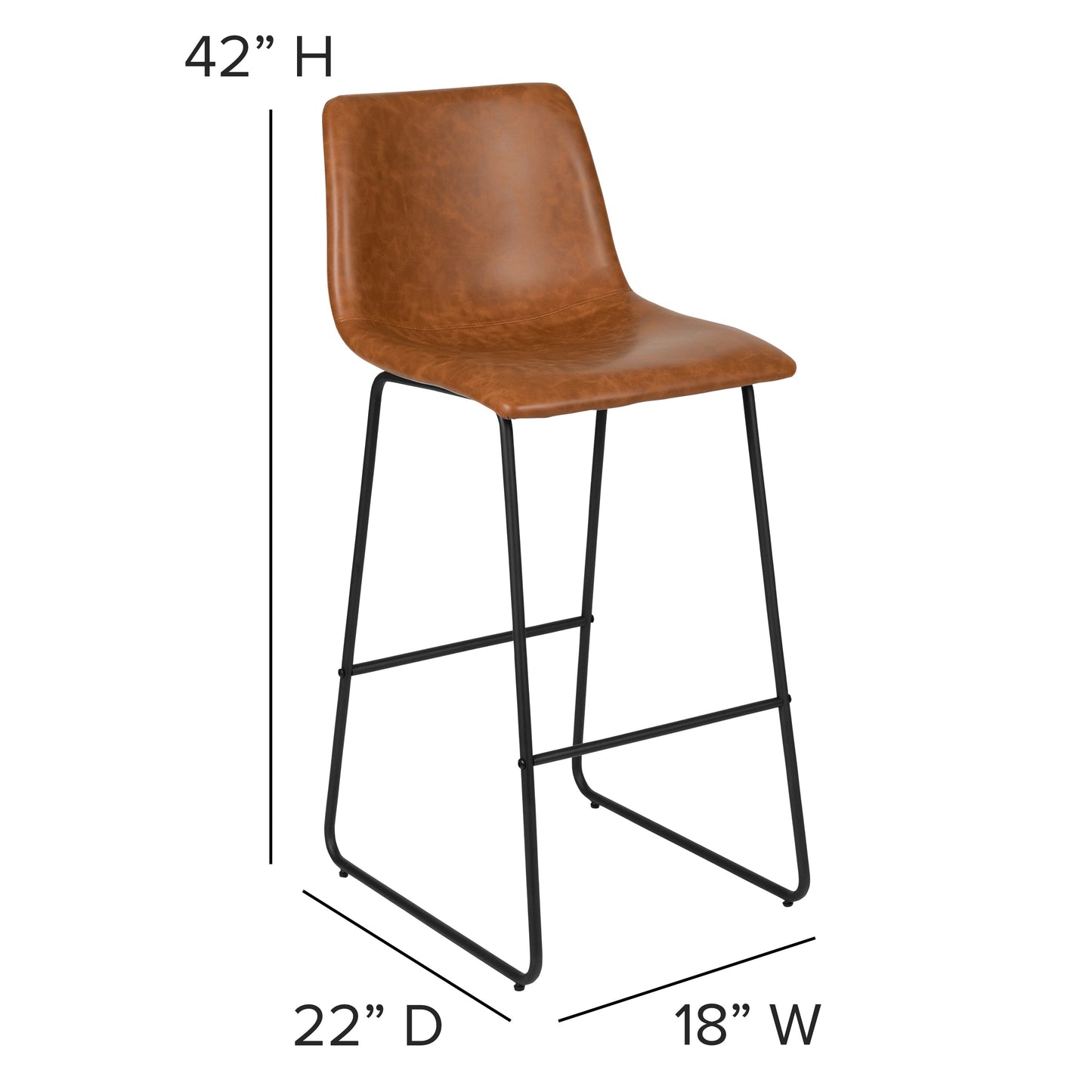 2PK 30" LT Brown Dining Stool 2-ET-ER18345-30-LB-GG