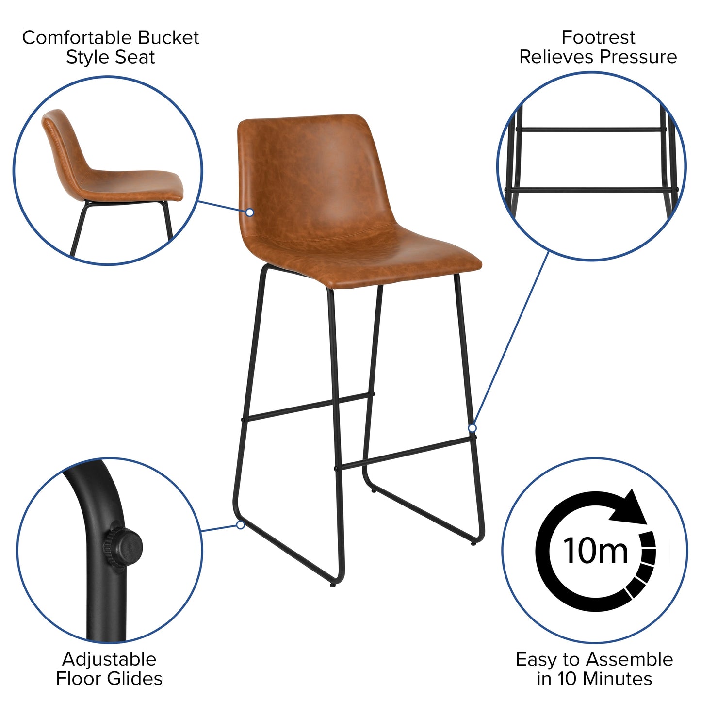 2PK 30" LT Brown Dining Stool 2-ET-ER18345-30-LB-GG