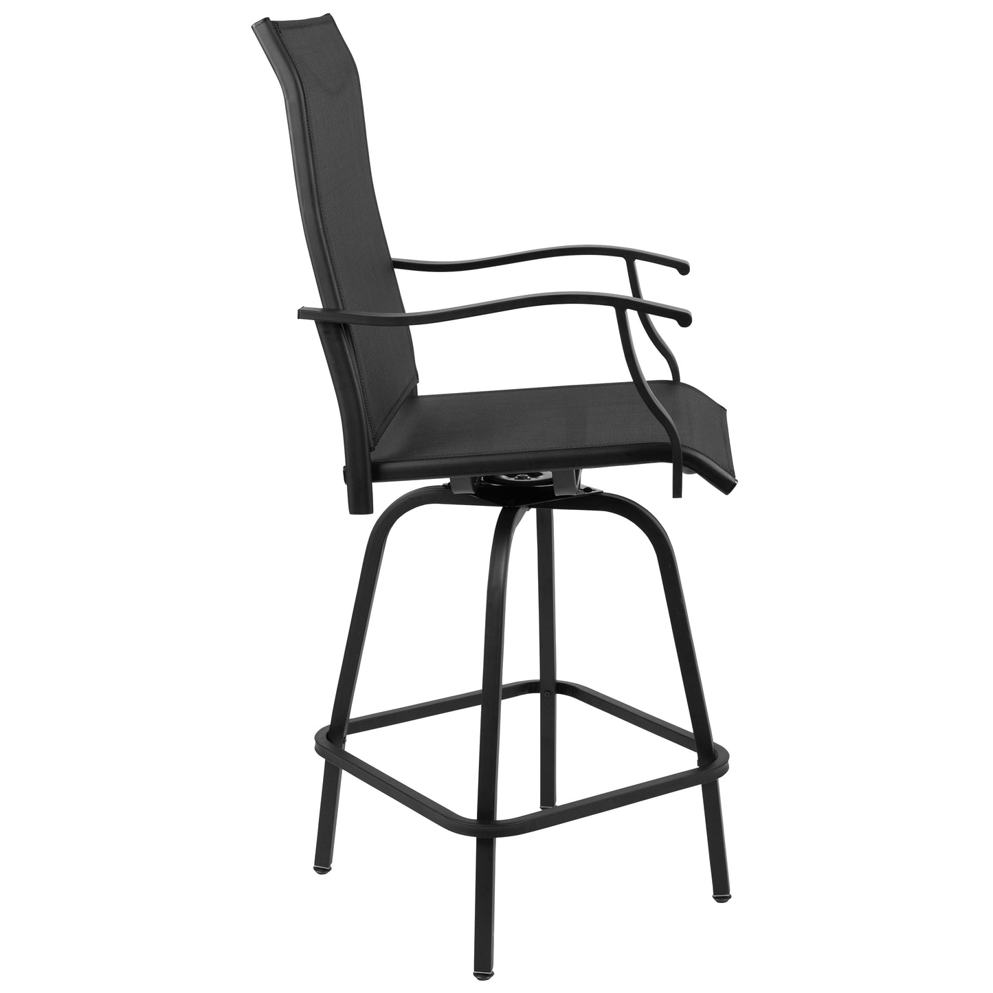 2PK Black Swivel Patio Stool 2-ET-SWVLPTO-30-BK-GG