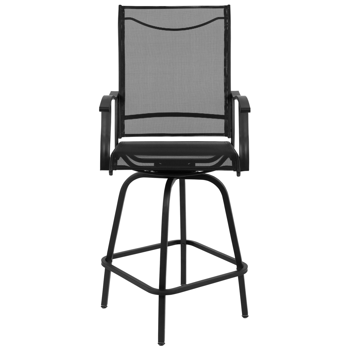 2PK Black Swivel Patio Stool 2-ET-SWVLPTO-30-BK-GG