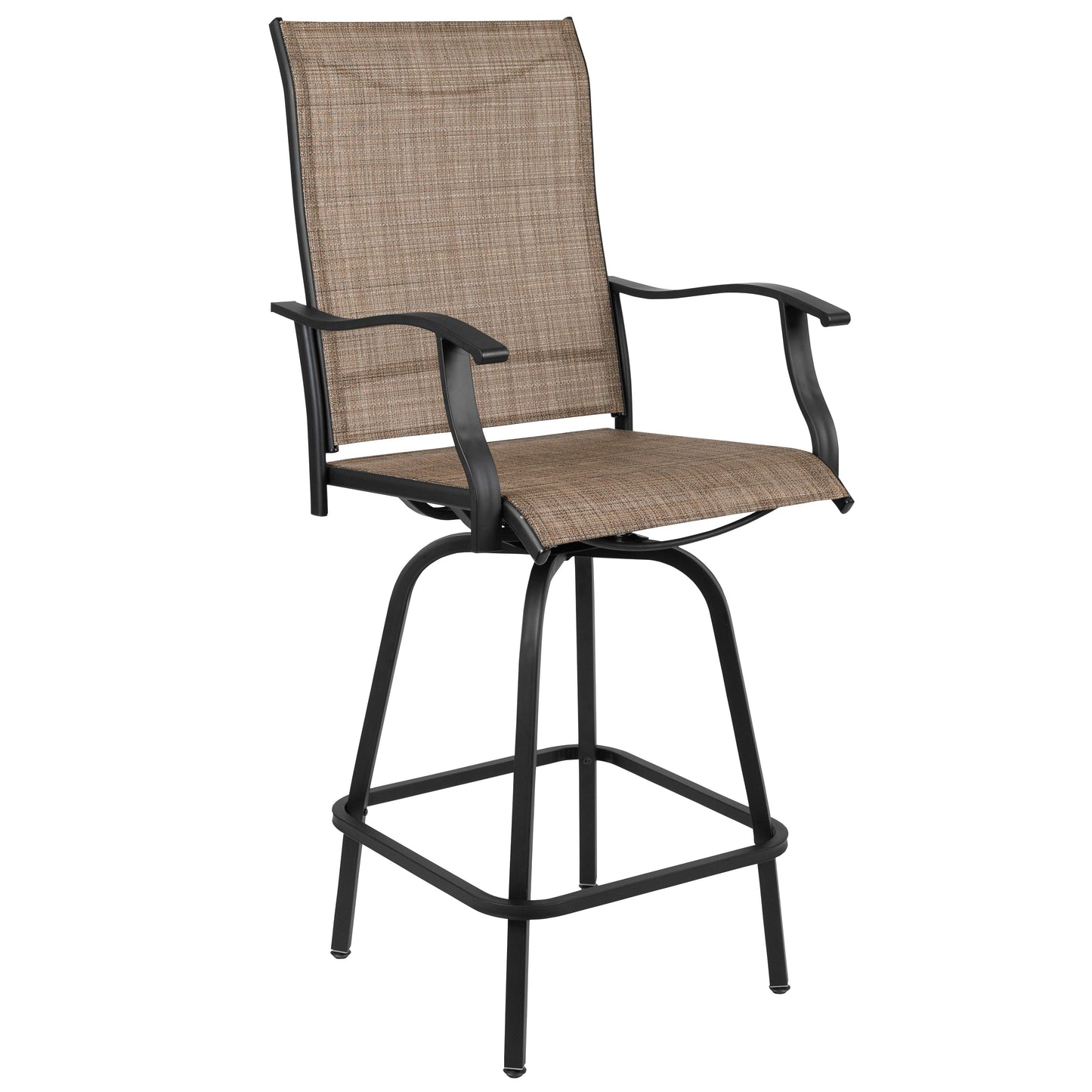 2PK Brown Swivel Patio Stool 2-ET-SWVLPTO-30-GG