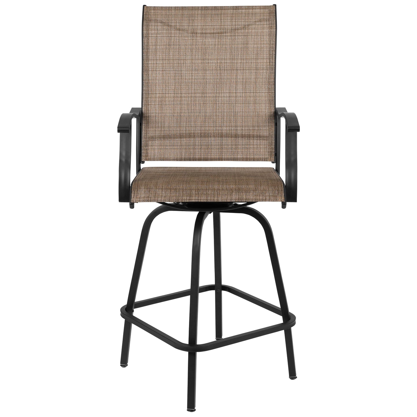 2PK Brown Swivel Patio Stool 2-ET-SWVLPTO-30-GG