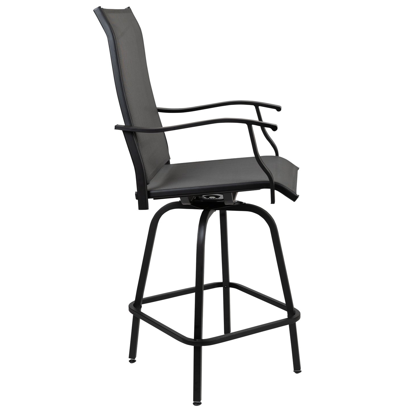 Set of 2 Outdoor Stools - 360 Degree Swivel Bar Stools