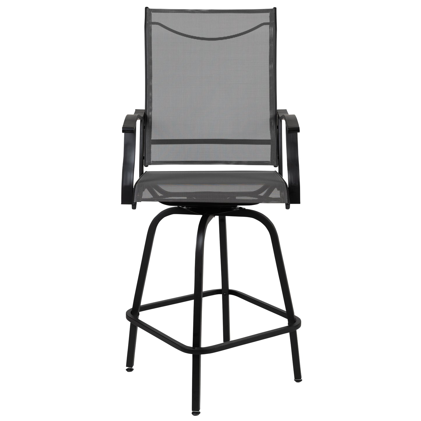 Set of 2 Outdoor Stools - 360 Degree Swivel Bar Stools